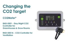 Change Target CO2 Level RAD-0501 Grow Room Controller - Video