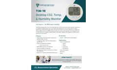 CO2Meter - Model TIM10 - Desktop CO2, Temp. & Humidity Monitor - Brochure