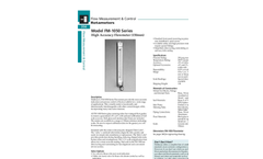 Model FM-1050 Series - High Accuracy Flowmeter Brochure