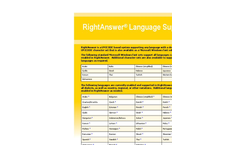 RightAnswer Language Support Brochure