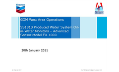 SS181B Produced Water System Oilin- Water Monitors – Advanced Sensor Model EX-1000 - Brochure