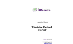 Ukrainian Photovoltaic Market 2013-2015 (analytical report)