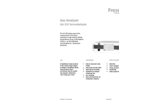 Formaldehyde - Model GA 315 - Gas Analyzer Brochure