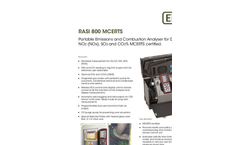 EiUK Rasi - Model 800 - Portable Combustion/Emissions Analyser  Brochure