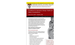 Guidelines for Laboratory Design: Health and Safety Considerations Brochure