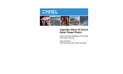 Capacity Value of Concentrating Solar Power Plants Brochure