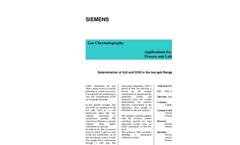 Determination of H2S and COS in the Low PPB Range - Application Note