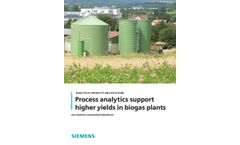 Process Analytics Support Higher Yields in Biogas Plants - Brochure