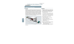 Siemens Sitrans - Model SL - Laser Diode Gas Analyzer - Brochure
