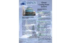 Ozone Cooling Tower Systems - Specification Sheet