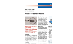 Rheovec - Sensor Heads Brochure