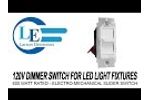 120V Dimmer Switch for LED Light Fixtures - 600 Watt Rated - Electro-Mechanical Slider Switch Video