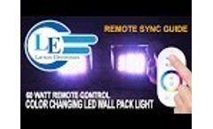 Remote Programming Guide for 60 Watt Remote Control Color Changing LED Wall Pack Light LEDWP-600-RGB Video