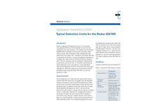 Typical Detection Limits for the Bruker 820-MS