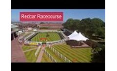 Redcar Racecourse Twin Parasol Tensile Canopy | Fabric Structures Video