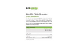 Model ECO TDS TS-30-RS - TDS - Tire Derived Shreds Brochure