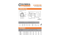 Columbia - Model WD Series - AC Electric Winches (Pulling) - Brochure