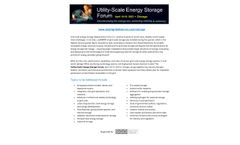 Prospectus: Utility Scale Energy Storage Forum 2023