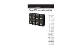 Eaton E31 keypad modules datasheet