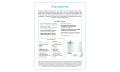 Model Aquadome - Kitchen Water Filter - Datasheet