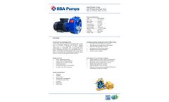 BBA Pumps - Model B40 BVGMC Multi-Use - Electrically Driven 1,5 Inch Self-Priming Centrifugal Pump - Datasheet