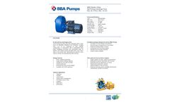 BBA Pumps - Model B85 BVGMC Multi-Use - Electrically Driven 3 Inch Self-Priming Centrifugal Pump - Datasheet
