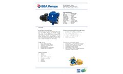 BBA Pumps - Model B100 BVGMC Electrically Driven - Multi-Use 4 Inch Self-Priming Centrifugal Pump - Datasheet