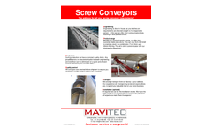Mavitec - Screw Conveyors Brochure