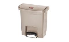 Slim Jim - Model 1883455 - 4 Gal Step-On Resin Front Step Beige Containers