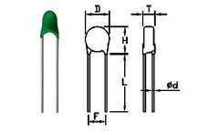 AMWEI - Model 25 Ohm 250V 1A - PTC Thermistors for Overcurrent Protection in Telecom Applications, Leaded Disk Coated