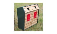 Model RLA/6 - Double Timber Fronted Recycling Bin