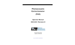 Operator Manual: Photoaccoustic Extinctiometer (PAX)