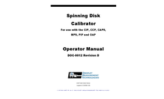 Spinning Disk Calibrator - Operator Manual