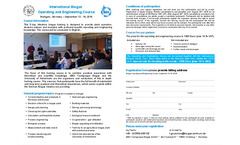 International Biogas Operating and Engineering Course- Brochure