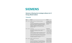 Siemens & Boeing form strategic alliance for DOD Energy Modernization Brochure