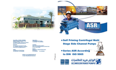Model ASR - High Pressure Horizontal Self Priming Centrifugal Multi Stage Pumps Brochure