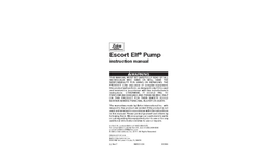 Escort ELF Pump Manual