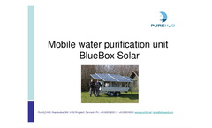 BlueBox - Model 1800 UF Sand Solar - Solar Powered Ultrafiltrationn System - Brochure