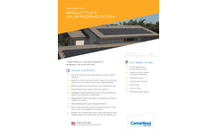 Apollo Tile - Model II - Solar Roofing Systems Brochure