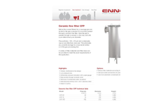 Ennox - Model CFP - Ceramic Fine Filter - Brochure