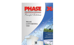 Phase Technologies - Model APX Series - Low Harmonics Phase Converting Variable Frequency Drive Brochure
