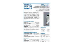 Model GPS - Grade Polyethersulfone Membrane Media Filter Cartridges Brochure