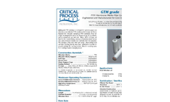 Model GTM - Teflon Membrane Media Filter Cartridges Brochure