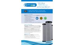 MATRIKX - Model Pb1 - Carbon Block Filters for Chlorine Taste and Odor, VOC, Cyst and Lead Reduction - Datasheet