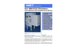 Model Sun 3000 Class AAA - Solar Simulator Datasheet