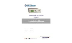 Servomex 4200/4210 Flammable Gas Analyzer - Installation Manual
