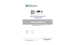 SERVOTOUGH LaserSP 2930 Hazardous Area Gas Analyzers - Operator Manual