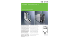 Schuco - Model ADS 65.NI FR 30 - Fire Door and Wall System - Datasheet