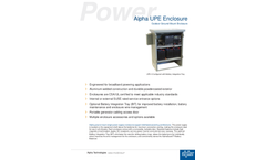 Alpha - Model UPE - Outdoor Ground Mount Enclosure - Brochure