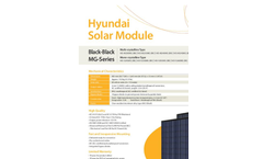 Hyundai - Model MG Series - Monocrystalline Black Modules Brochure